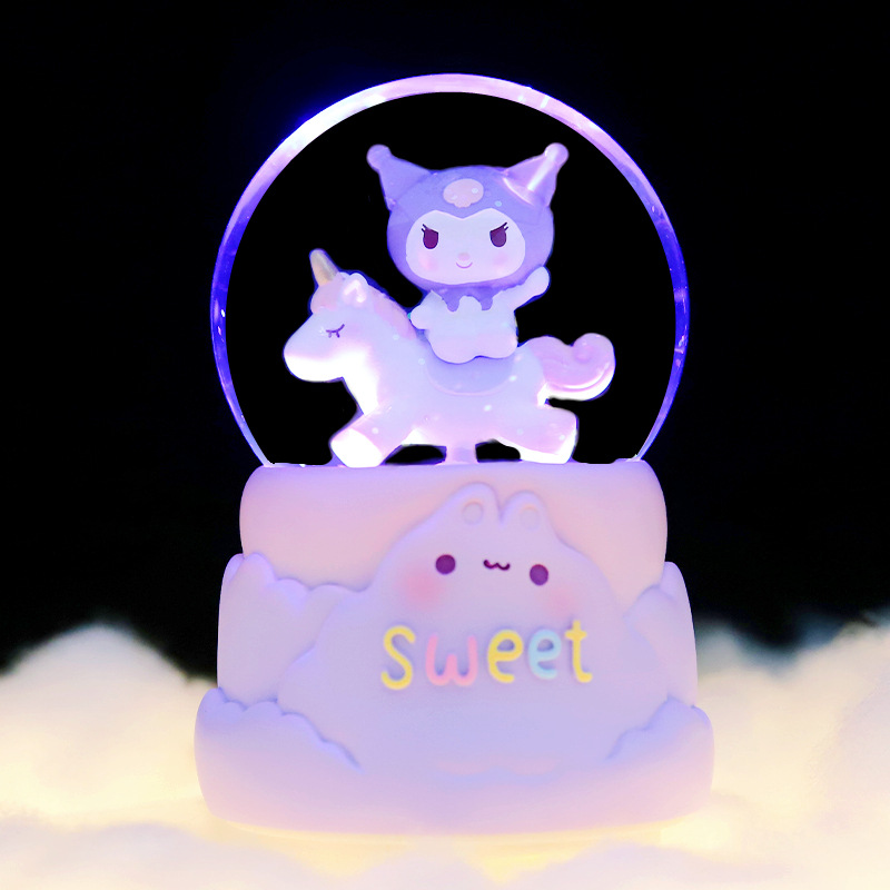 Caricatura adorable perro Pacha bola de cristal adornos de nieve luminosa para niños niños niñas estudiantes regalos al por mayor