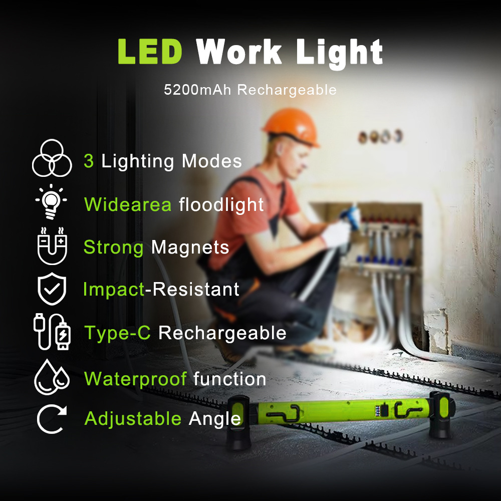 W902 New Emergency Maintenance Work Light, a Rechargeable Work Light Specifically Designed for Auto Mechanics for Inspection and Maintenance Work