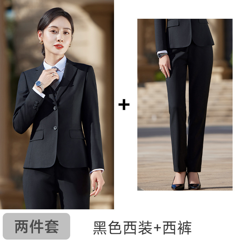 여성용 검은색 정장 + 바지