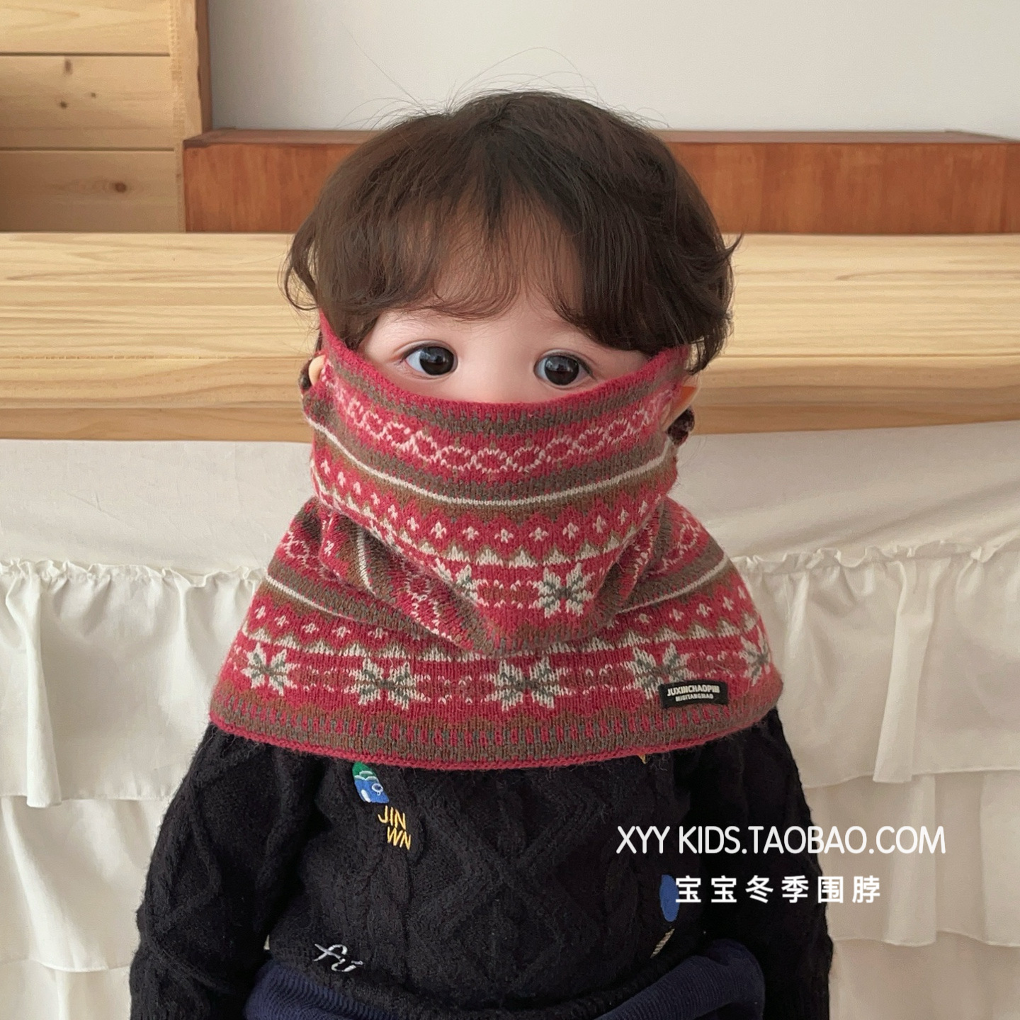 Bufandas para niños coreanos con estampado de leopardo colgando orejas de punto de invierno caliente para hombres y mujeres bebés cuello de lana caliente a prueba de viento