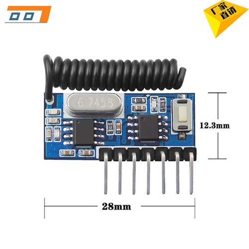 Superheterodyne Wireless Decoding Receiver Module 4-Channel High-Level Output 433 Learning Remote Switch Module