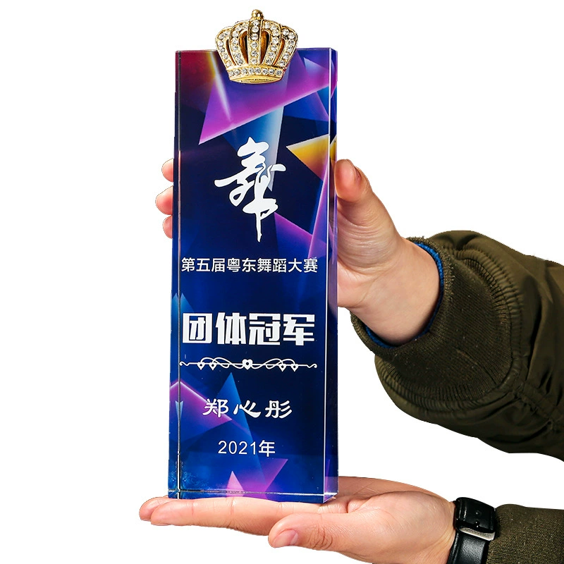 Кристальный трофей с печатью Dingcai