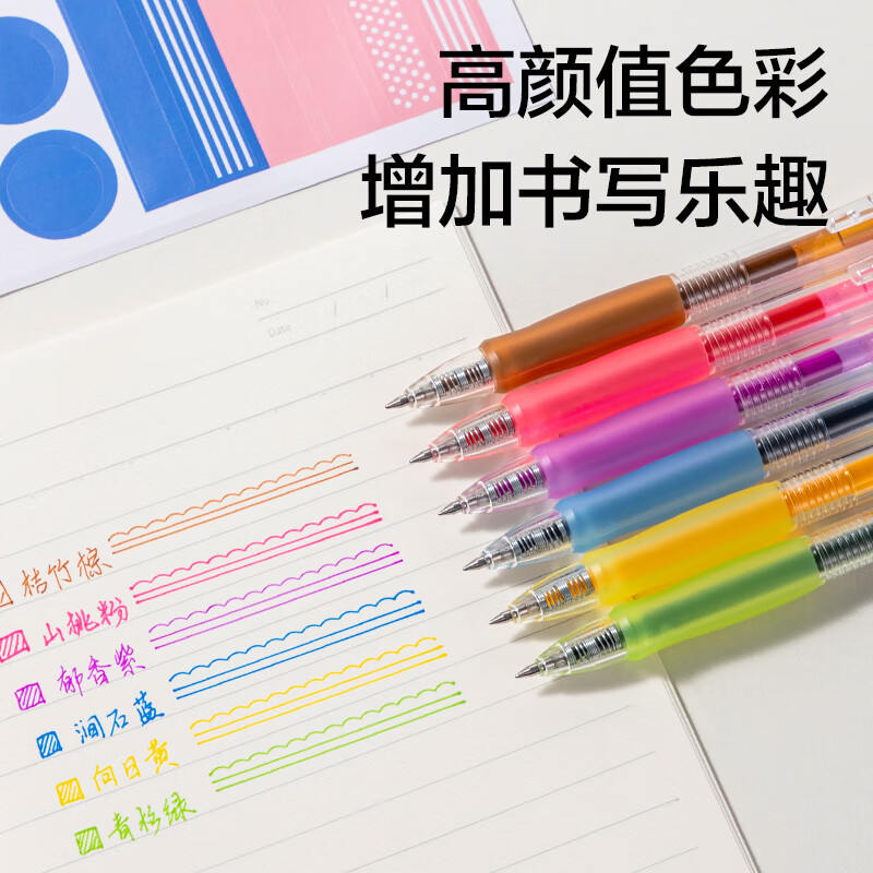 (2개) 무료배송 델리컬러 젤펜 SA503 컬러풀 학생마커 키포인트 6색 프레스 워터펜 세트