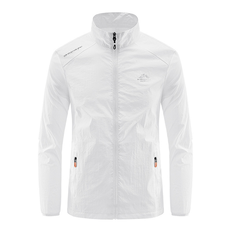 Verano nuevo chaqueta de protección solar hombre ultra delgada permeable hielo chaqueta de piel al aire libre impermeable a prueba de UV ropa de pesca de tamaño grande