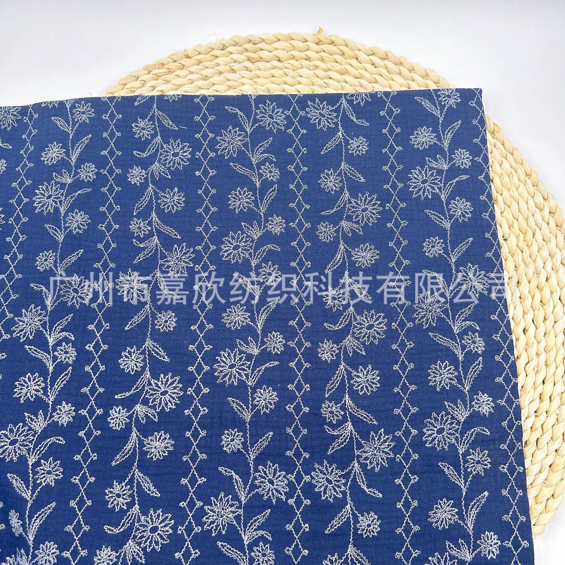 双层纱布料平纹细布婴儿布料卡通小清新碎花条花印花童装睡衣面料