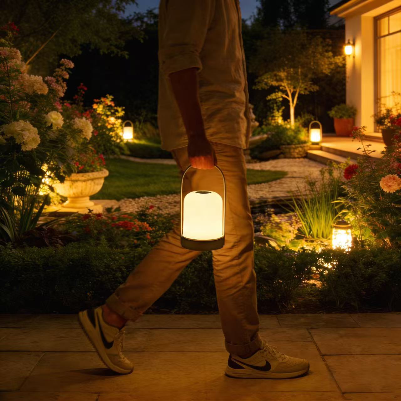 LED transfronterizo Amazon nueva lámpara portátil recargable luz nocturna dormitorio cabecera luz de atmósfera luces de camping al aire libre