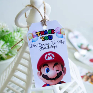 Cross-Border Manufacturers Provide Batch Customization of High-Quality Mario Color Printed Logo Small Gift Cards and Greeting Cards