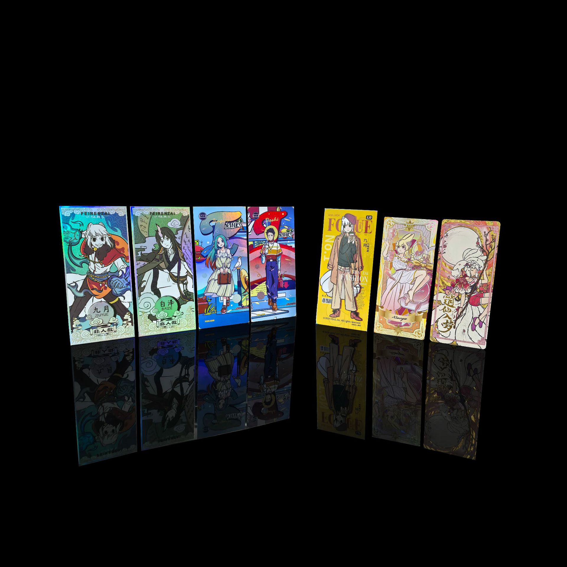 Chesheng Impresión Juegos de animación Personajes de dibujos animados IP Tarjetas de colección raras Tarjetas ciegas Descargar Diseño de producción de caja