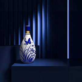 新款定制酒瓶中式风格兰花图片汾型酒瓶小批量定制花瓶摆件酒瓶