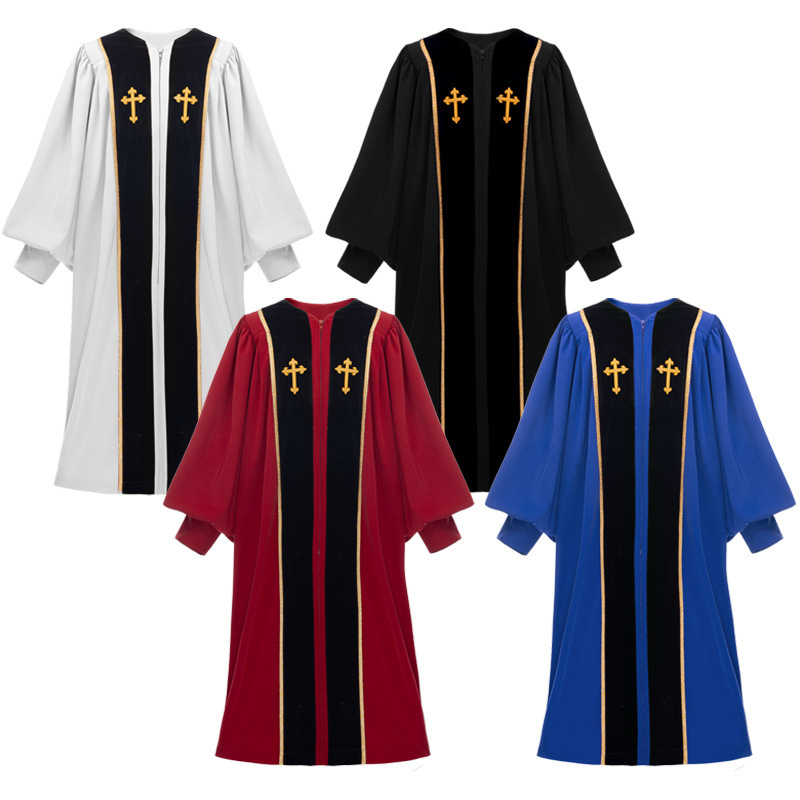 Cross-Border Amazon Cosplay Attire, Priest's Robe, Elegant Wheat-Shaped Decorative Strip, Prayer Attire, Role-Playing Costume Cross-Border Amazon Cosplay Attire, Priest's Robe, Elegant Wheat-Shaped Decorative Strip, Prayer Attire, Role-Playing Costume