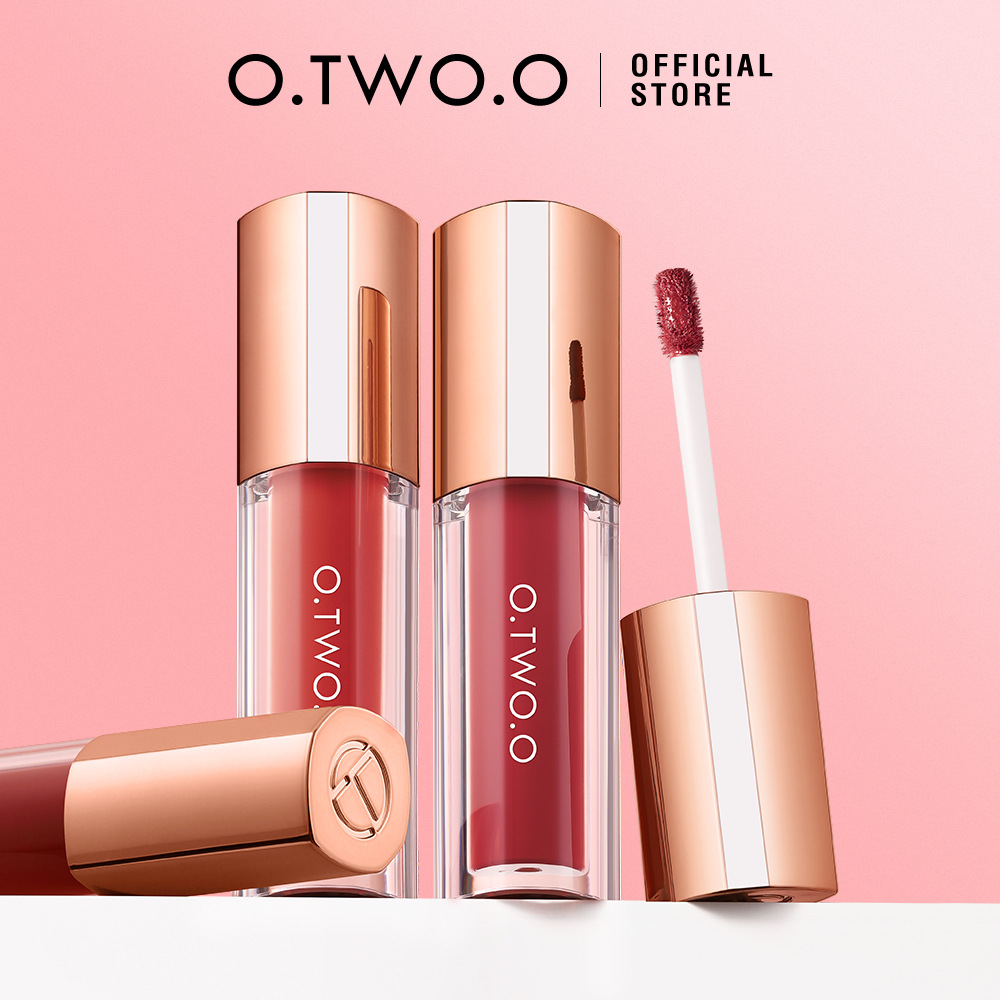 O.TWO.O Silky Smooth Soft Matte Finish 8-Color Glaze, Non-Stick Cup, Long-Lasting, Sheer Cloud Mist Lip Glaze C072_voghion.com