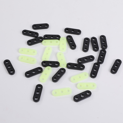 Black fluorescent green three-eye buckle outdoor camping tent canopy fixed three-hole stopper connection rope buckle anti-slip