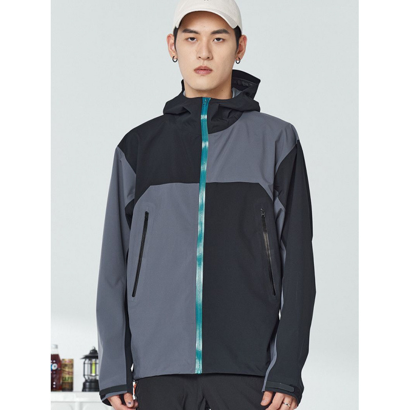 Bird House Same Style Plain Single-Layer Jacket for Men and Women, Ultra-Light Color-Blocking Laminated Waterproof Windproof Jacket