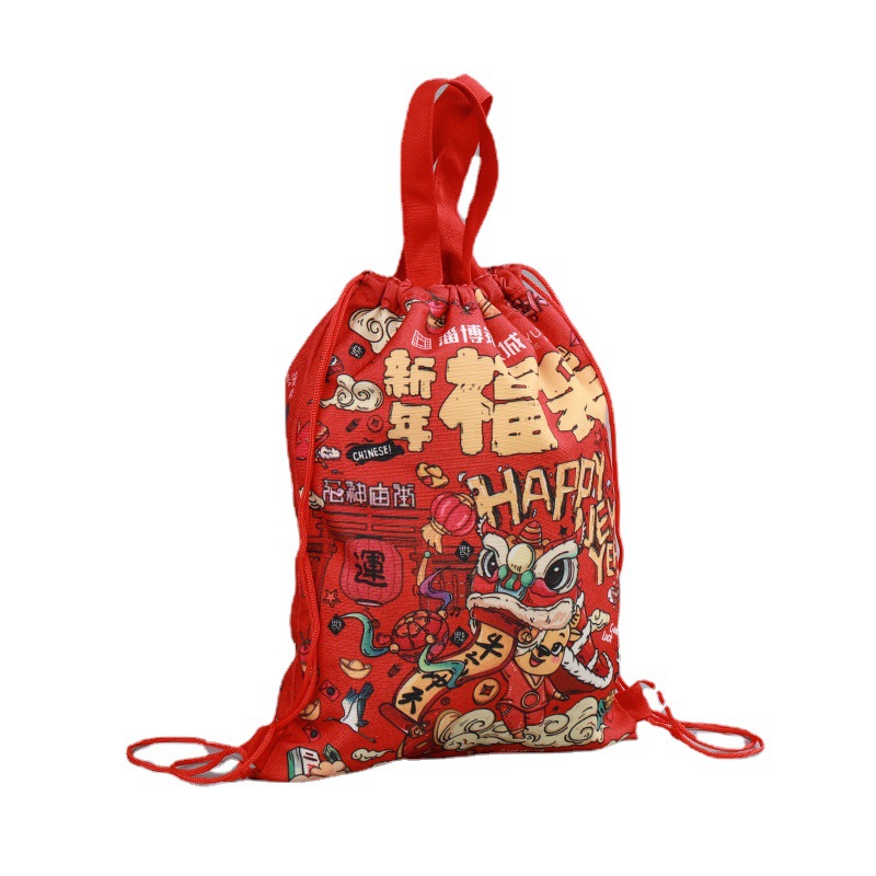 Logotipo publicitario hombro bolsa de almacenamiento ligera poliéster cordón bolsa de cordón ASA bolsa de la suerte impermeable de gran capacidad bolsa de regalo