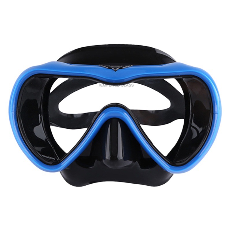 Fabricante de adultos de una sola lente anti-niebla película de vidrio templado de silicona líquida máscara de buceo gafas de buceo profundo
