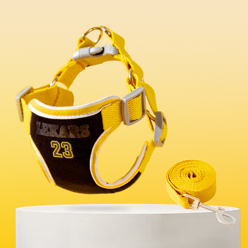 Perro Four Seasons chaleco deportivo transpirable cuerda de tracción perro mediano y pequeño mascota salida mascota caminando cuerda de perro