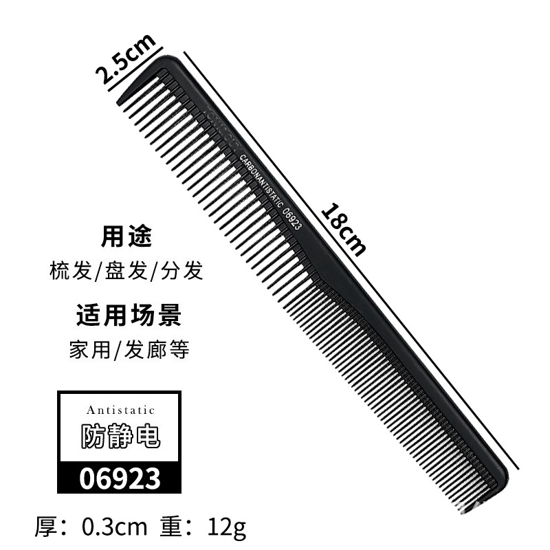 Fuente fabricante transfronterizo Tapa de Tony Venta caliente transfronteriza Peluquería Herramientas de peluquería Venta caliente Peine de cola puntiaguda Exceptor de permanente de dientes densos