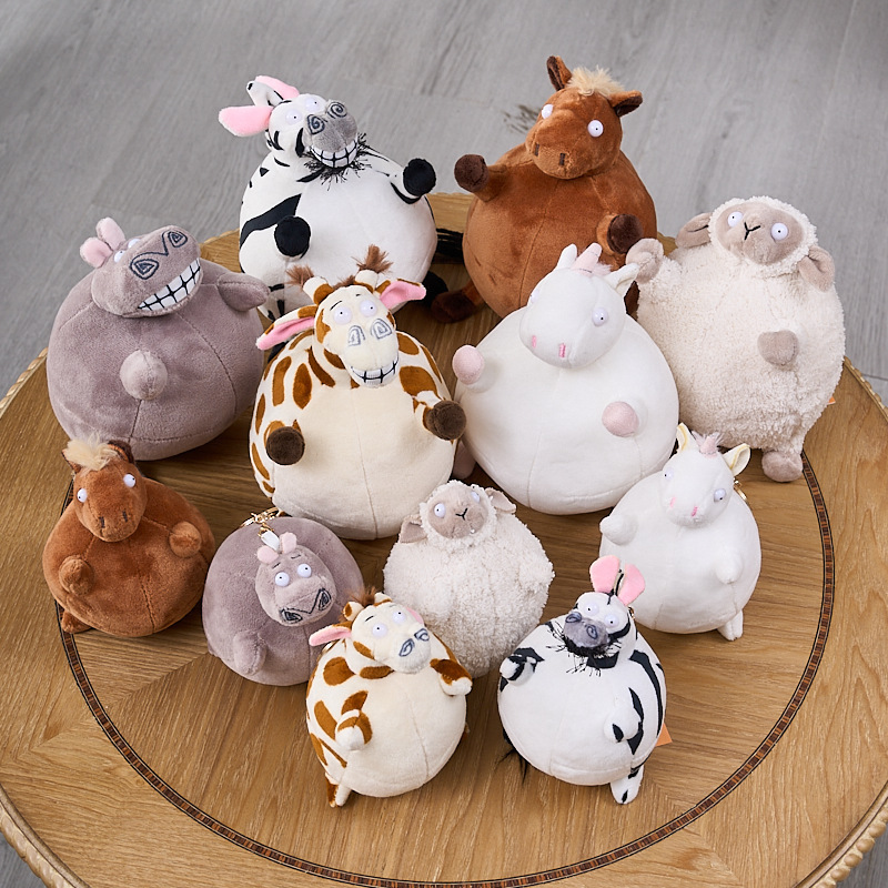 Cross-Border Ball Giraffe Lamb Doll Decompression Plush Toy Hippo Zebra Unicorn Doll Small Pendant for Women Cross-Border Ball Giraffe Lamb Doll Decompression Plush Toy Hippo Zebra Unicorn Doll Small Pendant for Women