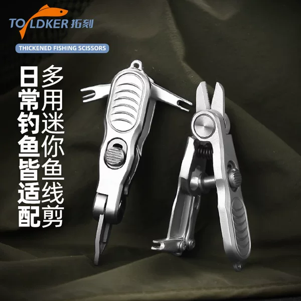 Multifunctional Fishing Line Cutter, Three-In-One Lure Pliers, Portable Hook Tying and Knotting Tool, Fly Fishing Scissors, Pe Fishing Line Scissors