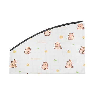 Capybara Car Track Curtains: Car curtains - capybara-park-sunshade-co-driver