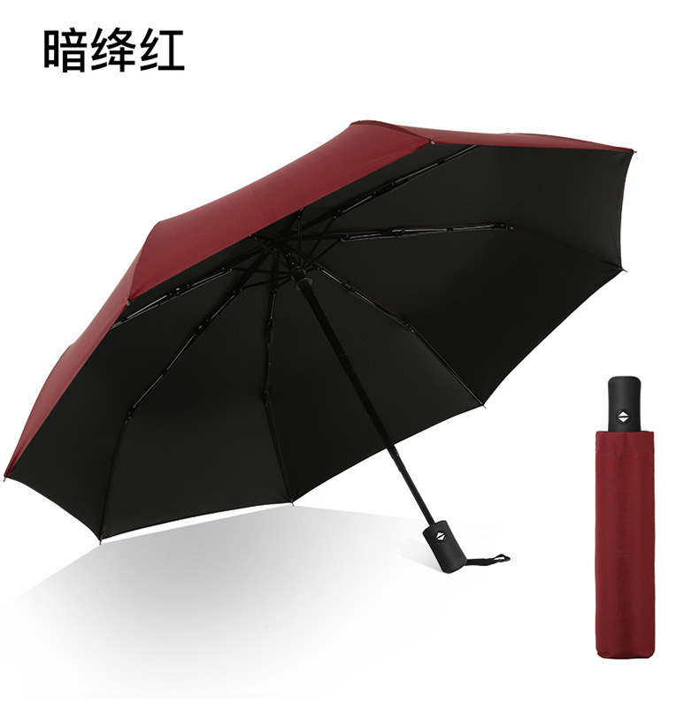 60骨自动大号黑胶防晒防紫外线太阳伞女折叠广告伞晴雨伞定制logo|undefined