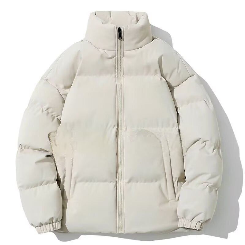 Winter Solid Color Stand Collar Cotton Jacket for Men and Women, New Cotton-Padded Jacket for Couples, Warm Short down Cotton Jacket Winter Solid Color Stand Collar Cotton Jacket for Men and Women, New Cotton-Padded Jacket for Couples, Warm Short down Cotton Jacket