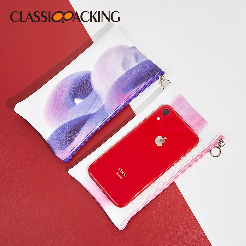 Bolsa con cremallera japonesa, cambio de color degradado, bolsa para teléfono móvil, bolsa de cosméticos de almacenamiento portátil, certificado de sobre rojo multifuncional