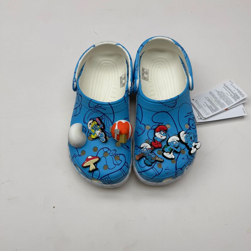 Collaboration Edition Smurfs Limited Edition Flat Classic Style Trendy Non-Slip Beach Sandals Clogs