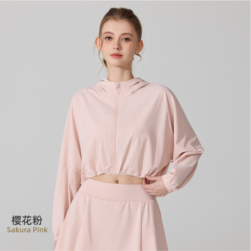 Hijo original chaqueta de protección solar anti-UV camisa de manga larga chaqueta de seda de hielo chaqueta de sensación fría chaqueta de yoga de fitness al aire libre chaqueta superior image 6