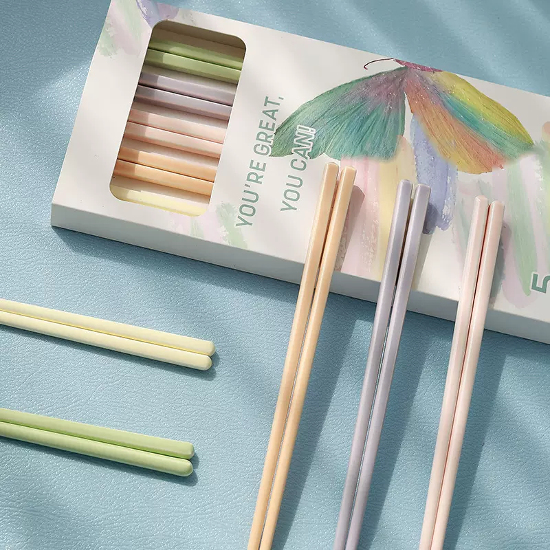 尚恩新款筷子家用酒店陶瓷筷北欧风清新不发霉耐高温商用分餐筷子