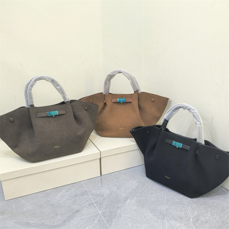 Suede Frosted Tote Bag Demellier New Autumn and Winter Wing Bag Commuter Retro Shoulder Satchel Armpit Bag