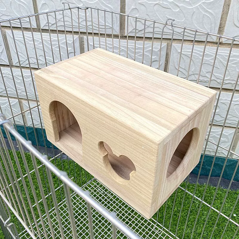 Деревянное гнездо для хомяка, домик для шиншиллы, домик для кролика с длинными ушами, морской свинки, золотого медведя, деревянная клетка, укрытие, домик для питомца