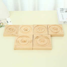 木质串珠首饰盘手串手链手镯展示架珠宝饰品拍摄道具实木串珠托盘