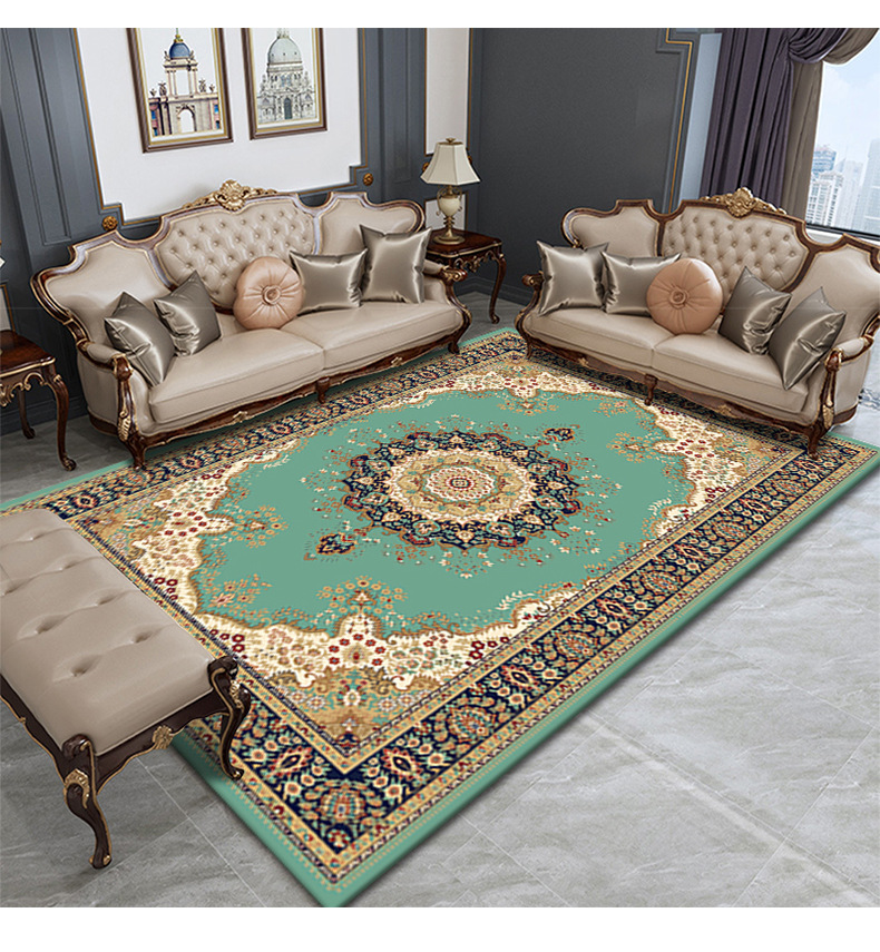 欧式复古地毯,卧室床边毯,客厅满铺毯,饭厅地毯