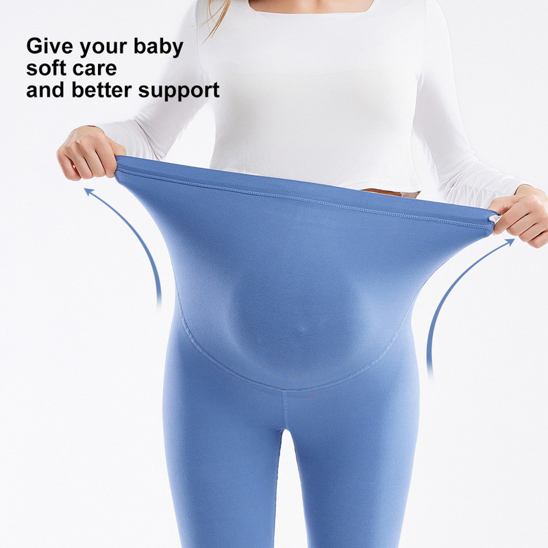 Cross-Border European and American Maternity Leggings High-Waisted Yoga Sports Pants Wholesale Amazon European Size Maternity Leggings