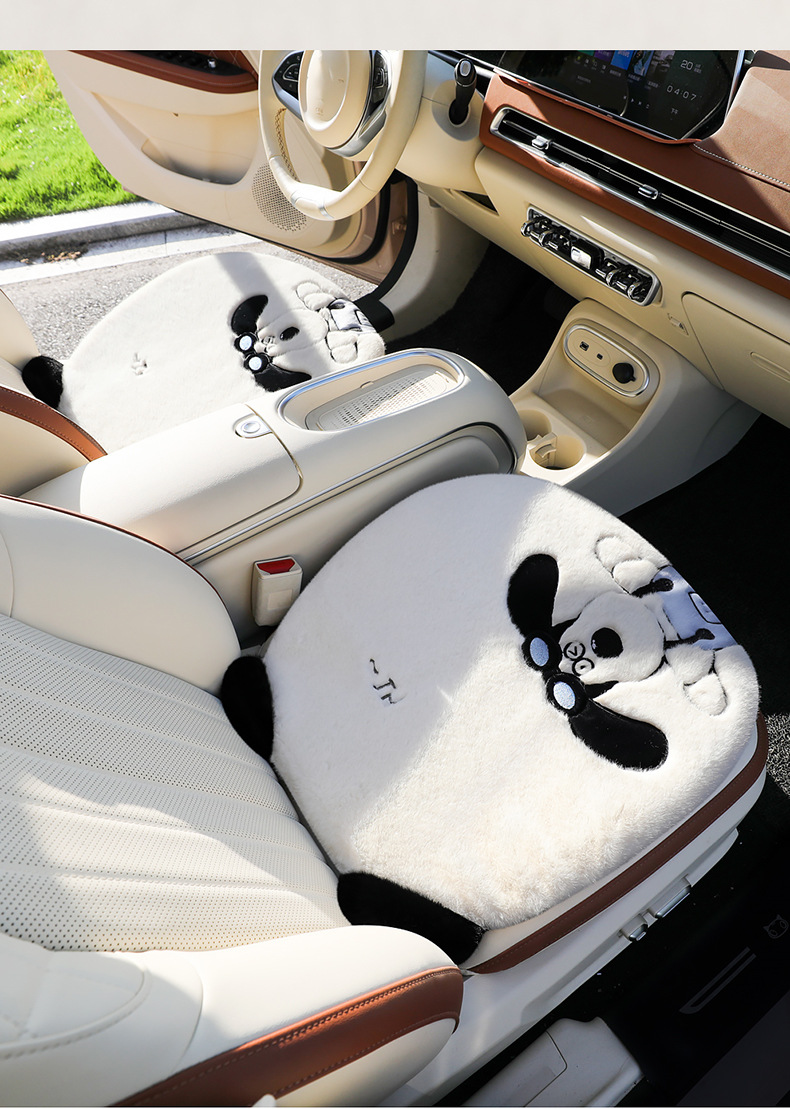 Car Supplies Winter Plush Car Seat Cushion Car Interior Accessories High-End Decoration Cute Cartoon Car Seat Cover