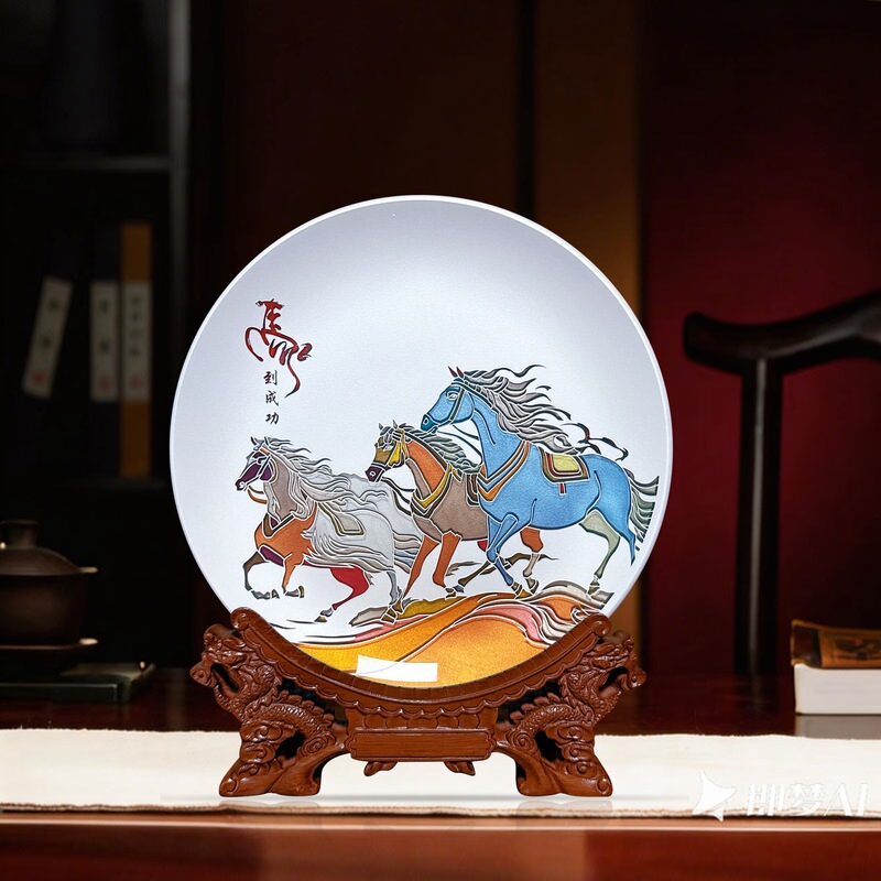 Baifu's ten-year-old shop manufactures crystallized glass discs, crystal carvings and silk discs, and the Chinese University of Hong Kong Shenzhen gifts