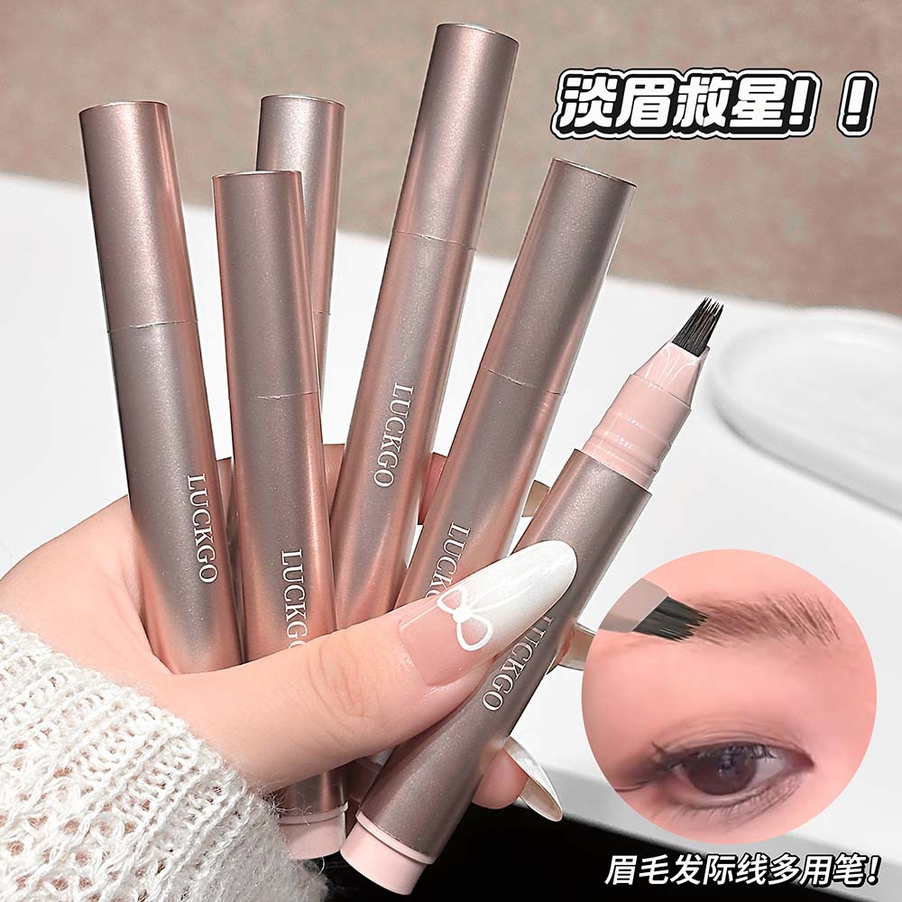 Luckgo Hairline Liquid Pen Multi-Prong Design Natural Hairline Simulation Affordable Makeup