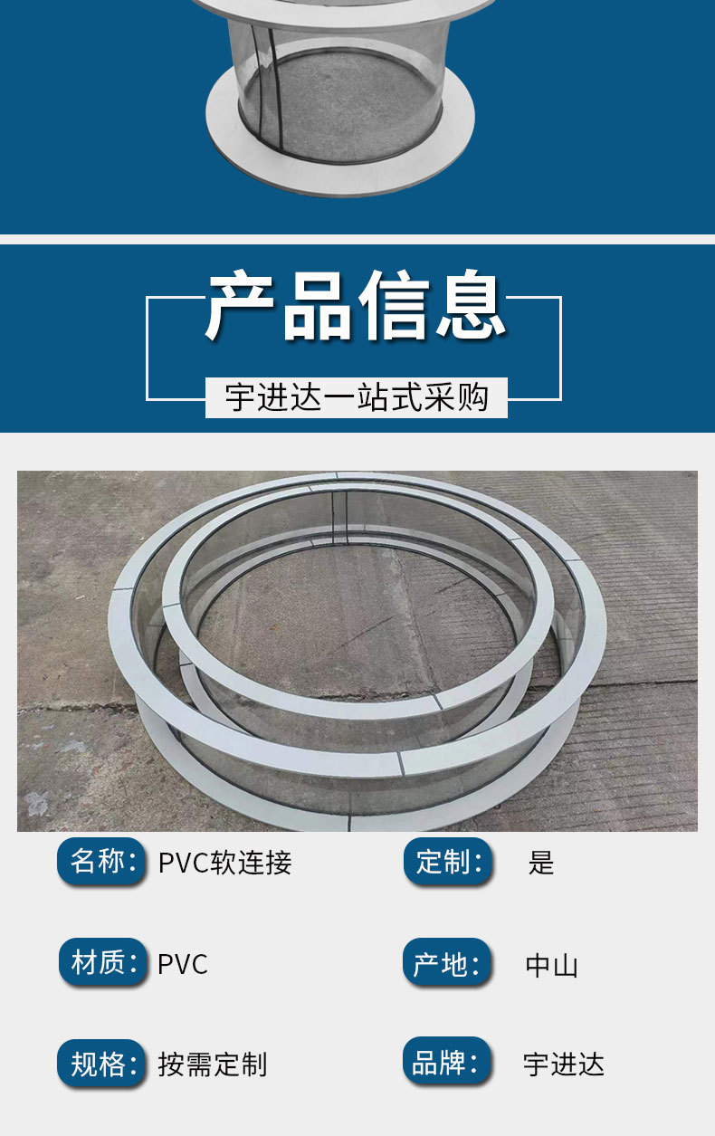 pp风管软连接PVC软接塑料软接耐酸碱连接风机软接口排烟管-阿里巴巴