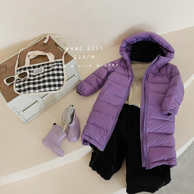 Chaqueta de invierno para niños ligero estilo coreano de longitud media otoño e invierno pato blanco abajo chaqueta para niños top