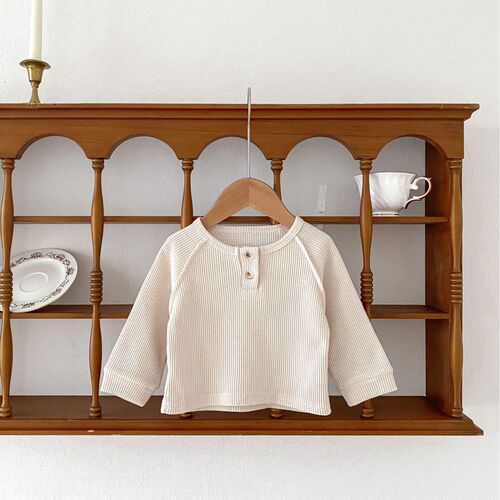 INS Korean same style children's clothing  autumn simple raglan sleeve shirts for boys and girls casual versatile sweater tops