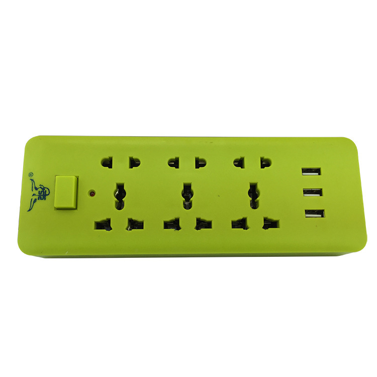 外贸插座小白同款3USB多功能充电器智能插座插线板 T02 多孔