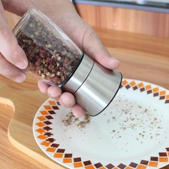 手动磨花椒胡椒研磨瓶研磨器陶瓷芯黑胡椒海盐磨粉器调料瓶罐