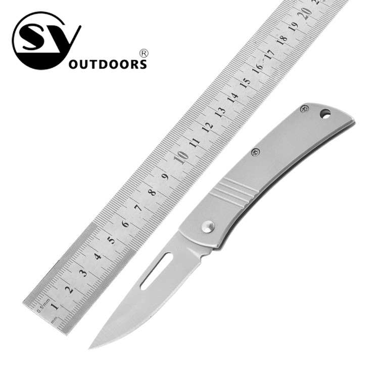 不锈钢户外求生折刀水果刀随身便携刀具锋利防身小刀旅行折叠军刀