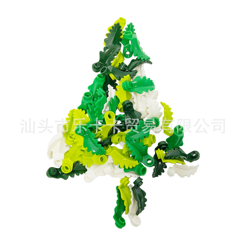 Cross-Border Compatible Leaf 2682 Pine Tree Christmas Tree Vegetable Versatile Shape Splicing Building Block Accessories Wholesale