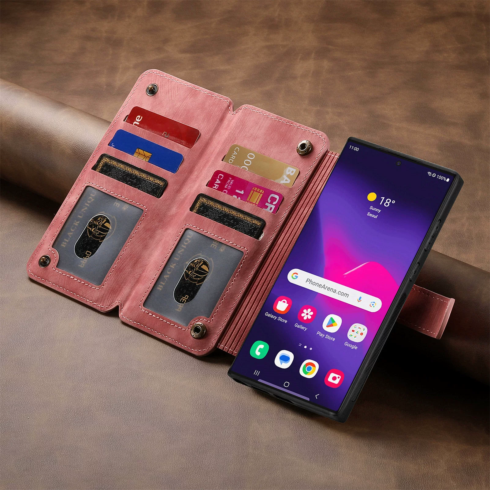 Совместимый с Samsung Galaxy s25 чехол для телефона, складной кошелек, 24/23, противоугонный