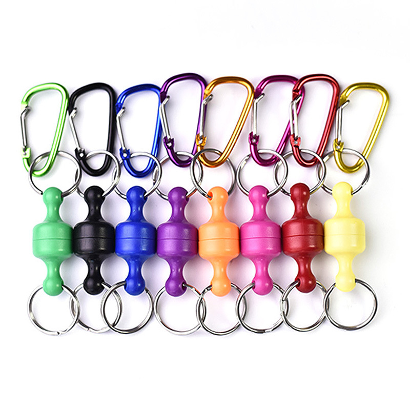 Nueva luya pesca hebilla colgante hebilla magnética al aire libre montañismo hebilla colgante rápida cuerda perdida inalámbrica fuerte hebilla telescópica magnética