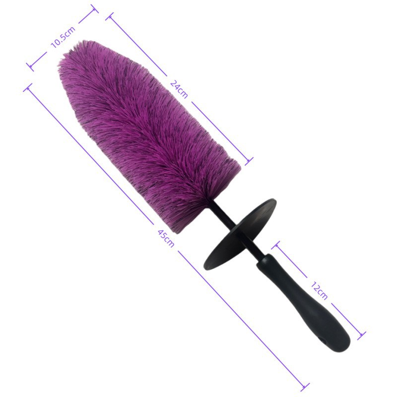 Factory direct sale anti-splash wheel brush, Christmas tree-shaped car wash brush, soft-bristled car rim cleaning brush