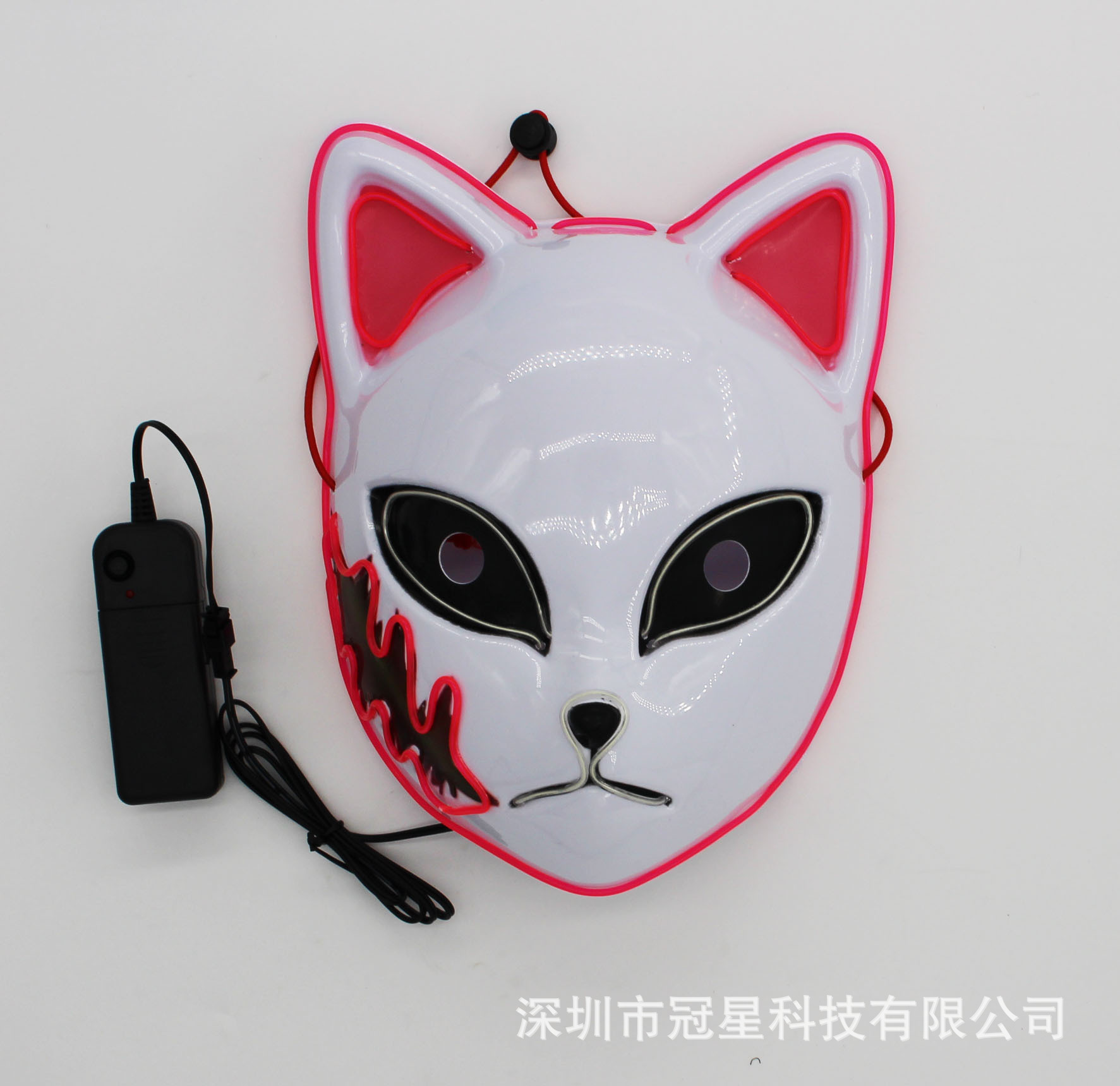 Ghost Blade carbón Zhilang conejo máscara luminosa EL máscara luminosa/Fabricante de producción/yamasun exclusivo