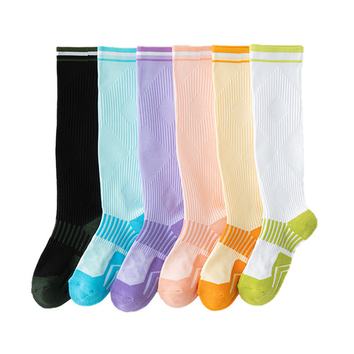 Sports socks, fitness mid-calf compression socks, yoga slimming calf socks, summer professional running women's skipping rope compression socks